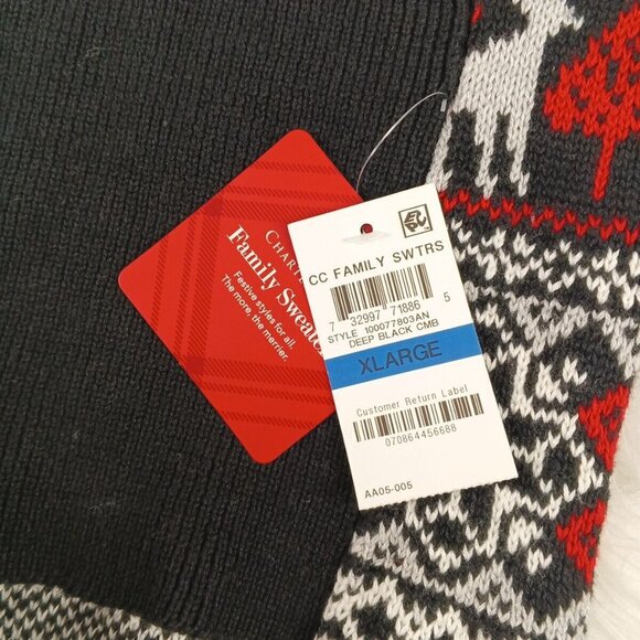 NWT CHARTER CLUB Christmas Dog Sweater XL Cotton Blend Multicolor - Picture 9 of 11